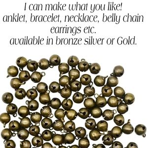 BOHO BELLS. CUSTOM JEWELRY anklet,bracelet,necklace,belly chain,EARRINGS ETC.